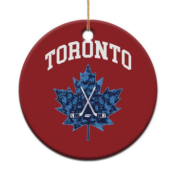 Vintage Canada Hockey Christmas Ornament Maple Leafs TS10