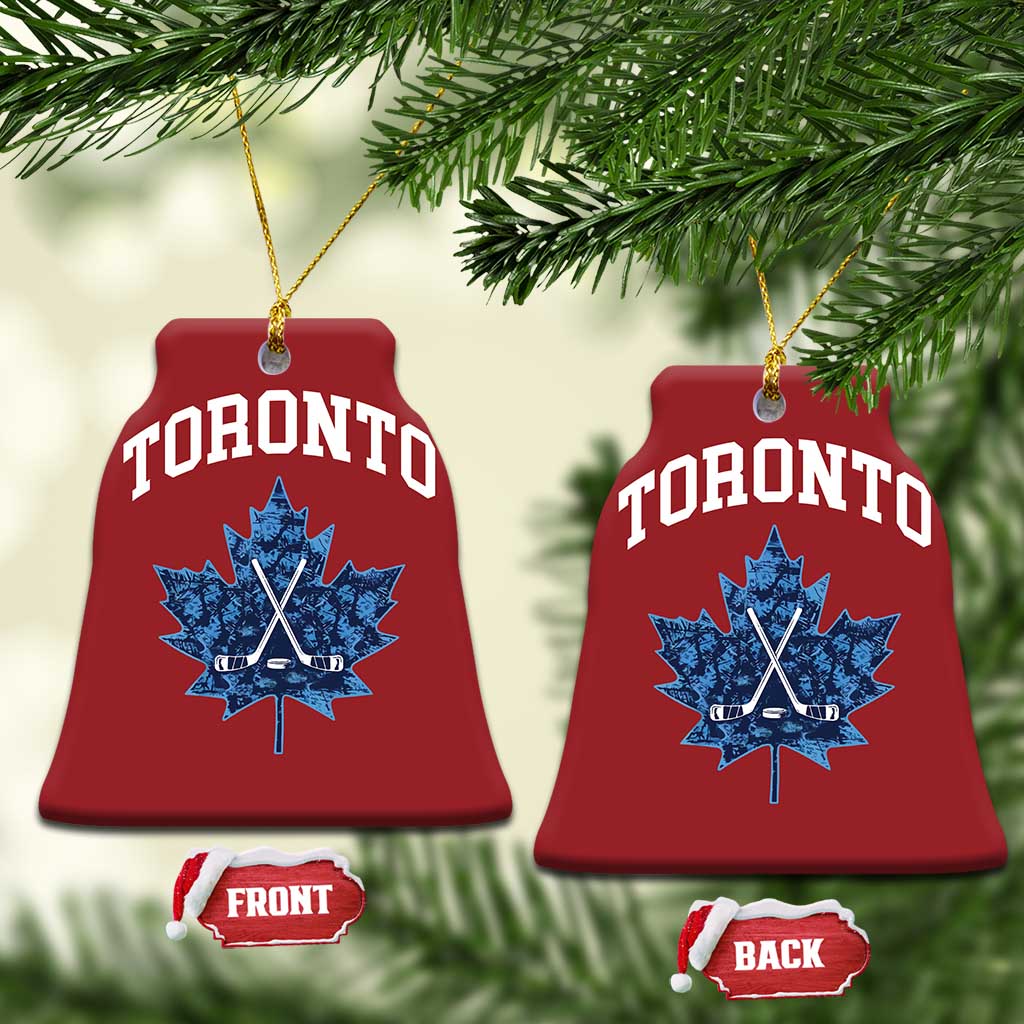 Vintage Canada Hockey Christmas Ornament Maple Leafs TS10