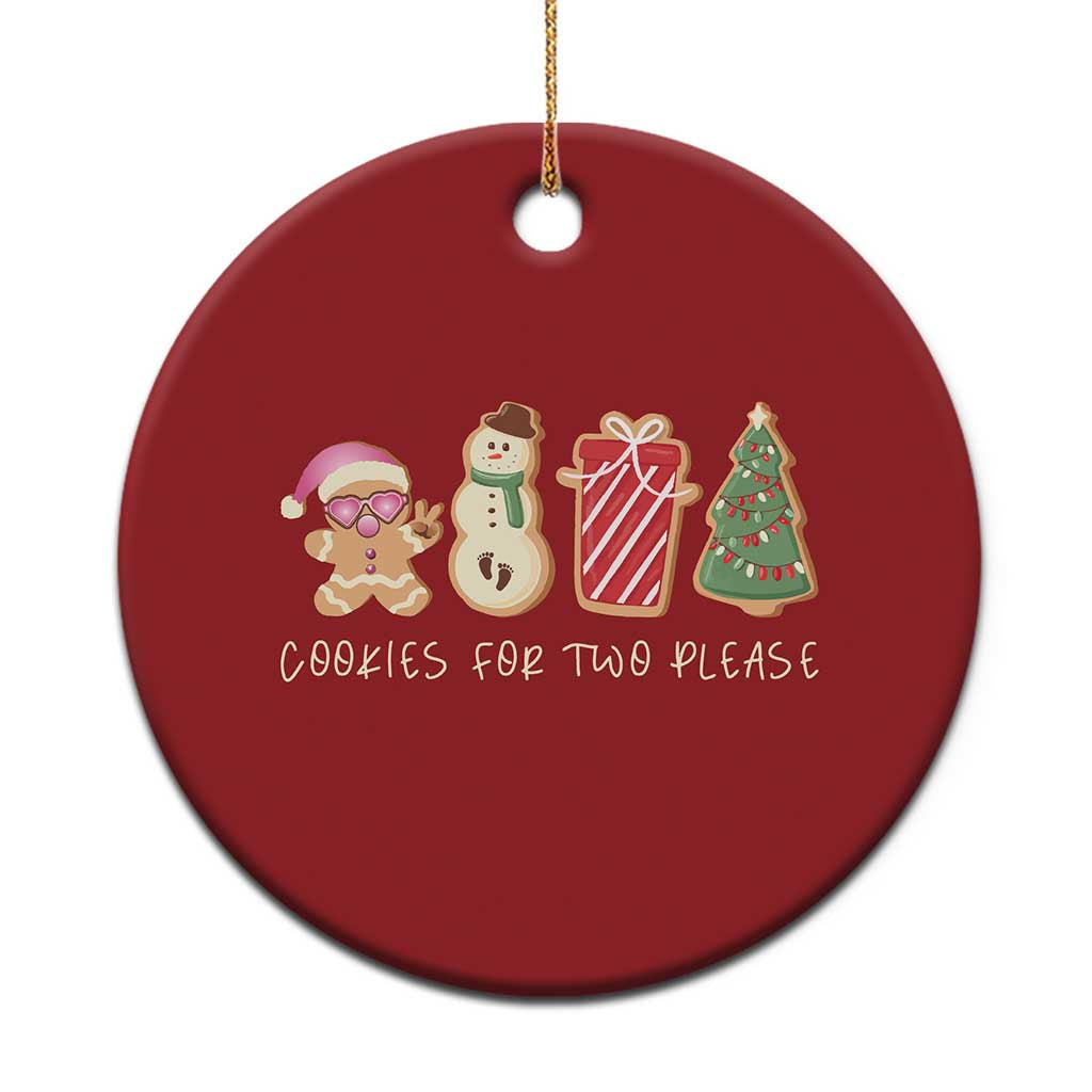 Pregnancy Announcement Christmas Ornament Cookies For Two Please Xmas Maternity Gift TS10