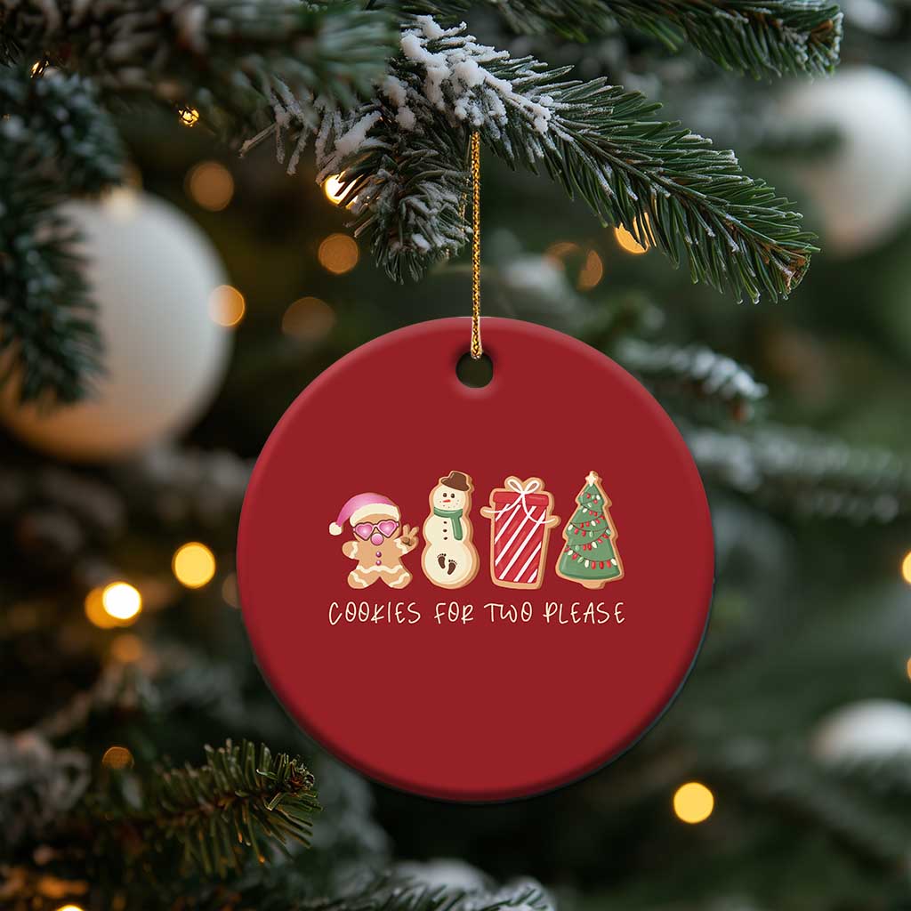 Pregnancy Announcement Christmas Ornament Cookies For Two Please Xmas Maternity Gift TS10