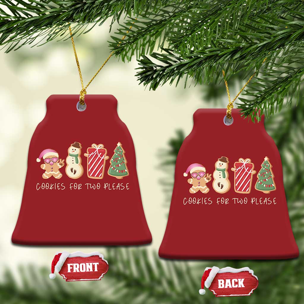 Pregnancy Announcement Christmas Ornament Cookies For Two Please Xmas Maternity Gift TS10