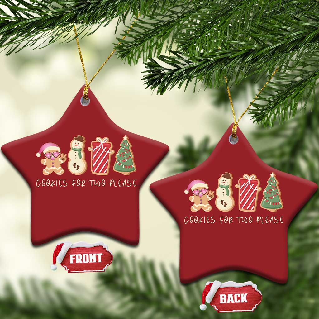 Pregnancy Announcement Christmas Ornament Cookies For Two Please Xmas Maternity Gift TS10