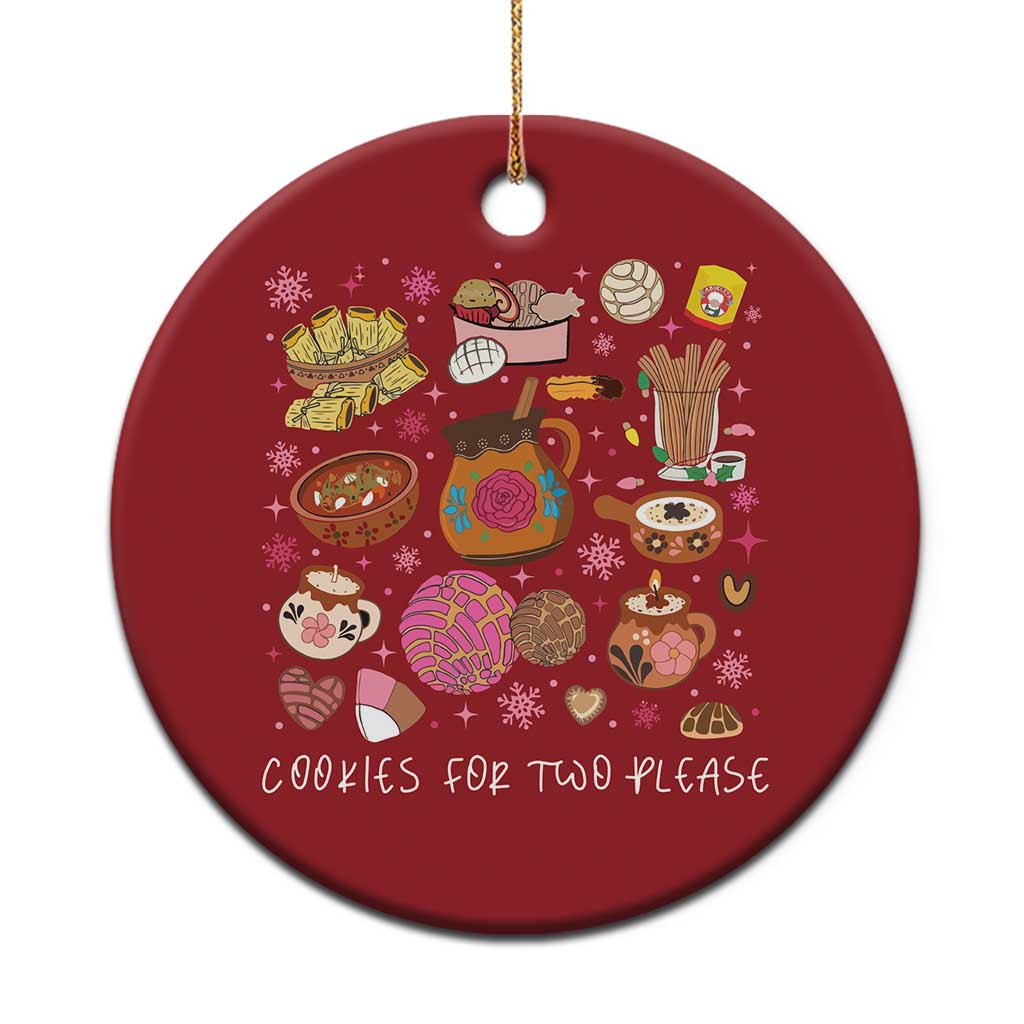 Mexican Pregnancy Announcement Christmas Ornament Cookies For Two Please Xmas Maternity Gift TS10