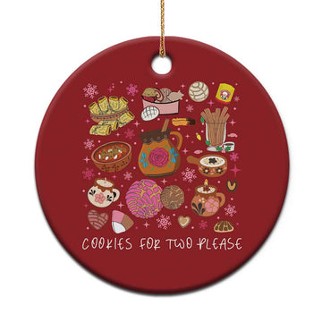 Mexican Pregnancy Announcement Christmas Ornament Cookies For Two Please Xmas Maternity Gift TS10