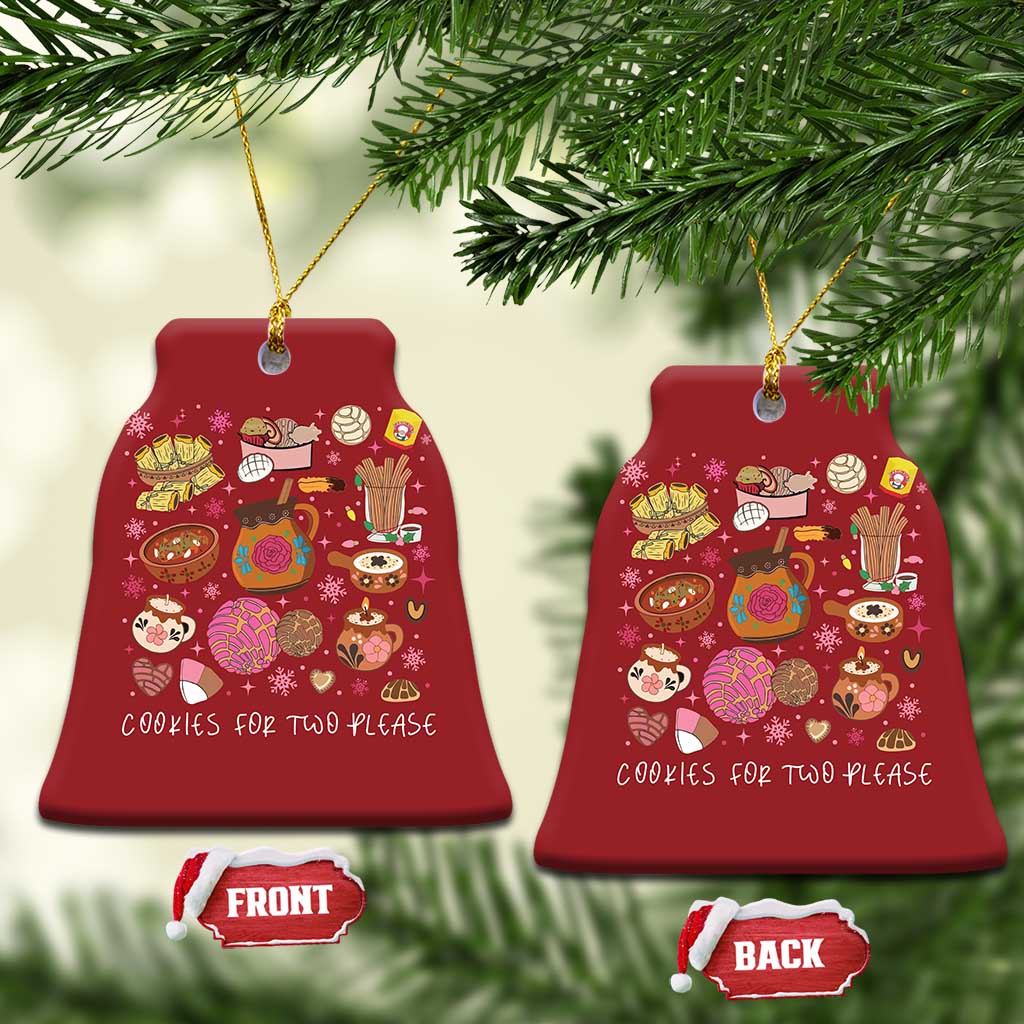 Mexican Pregnancy Announcement Christmas Ornament Cookies For Two Please Xmas Maternity Gift TS10