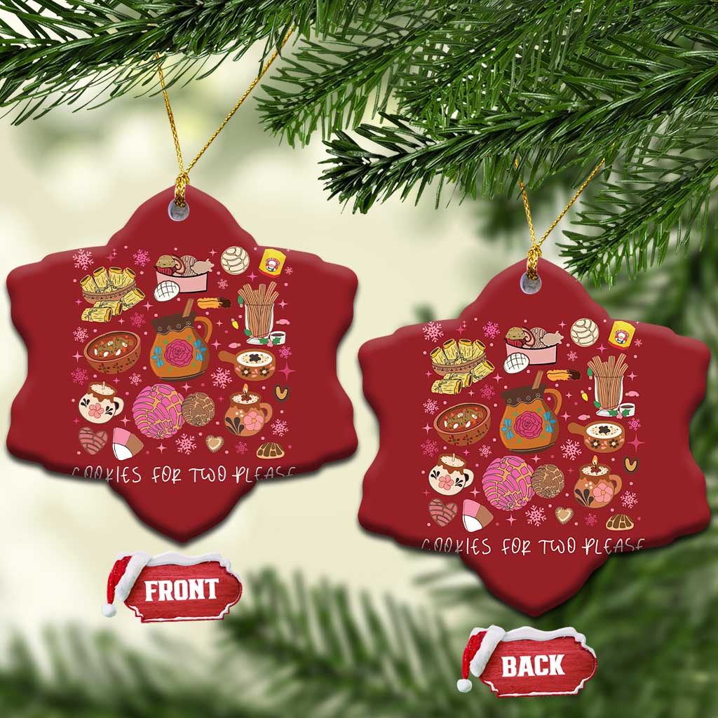 Mexican Pregnancy Announcement Christmas Ornament Cookies For Two Please Xmas Maternity Gift TS10