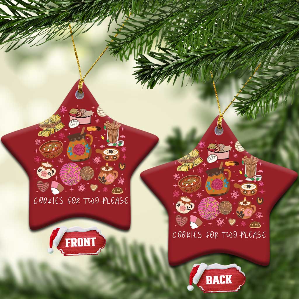 Mexican Pregnancy Announcement Christmas Ornament Cookies For Two Please Xmas Maternity Gift TS10