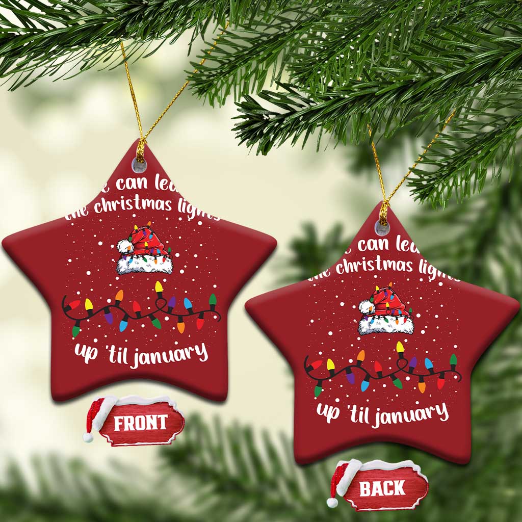 Funny Christmas Ornament We Can Leave The Christmas Lights Up 'Til January Merry Xmas Lights TS10