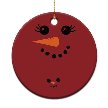 Pregnancy Announcement Christmas Ornament Snowman Face Xmas Maternity Gift TS10