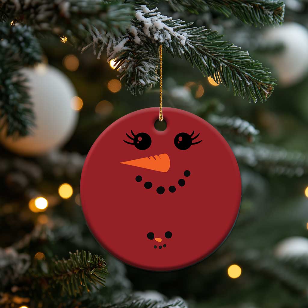 Pregnancy Announcement Christmas Ornament Snowman Face Xmas Maternity Gift TS10
