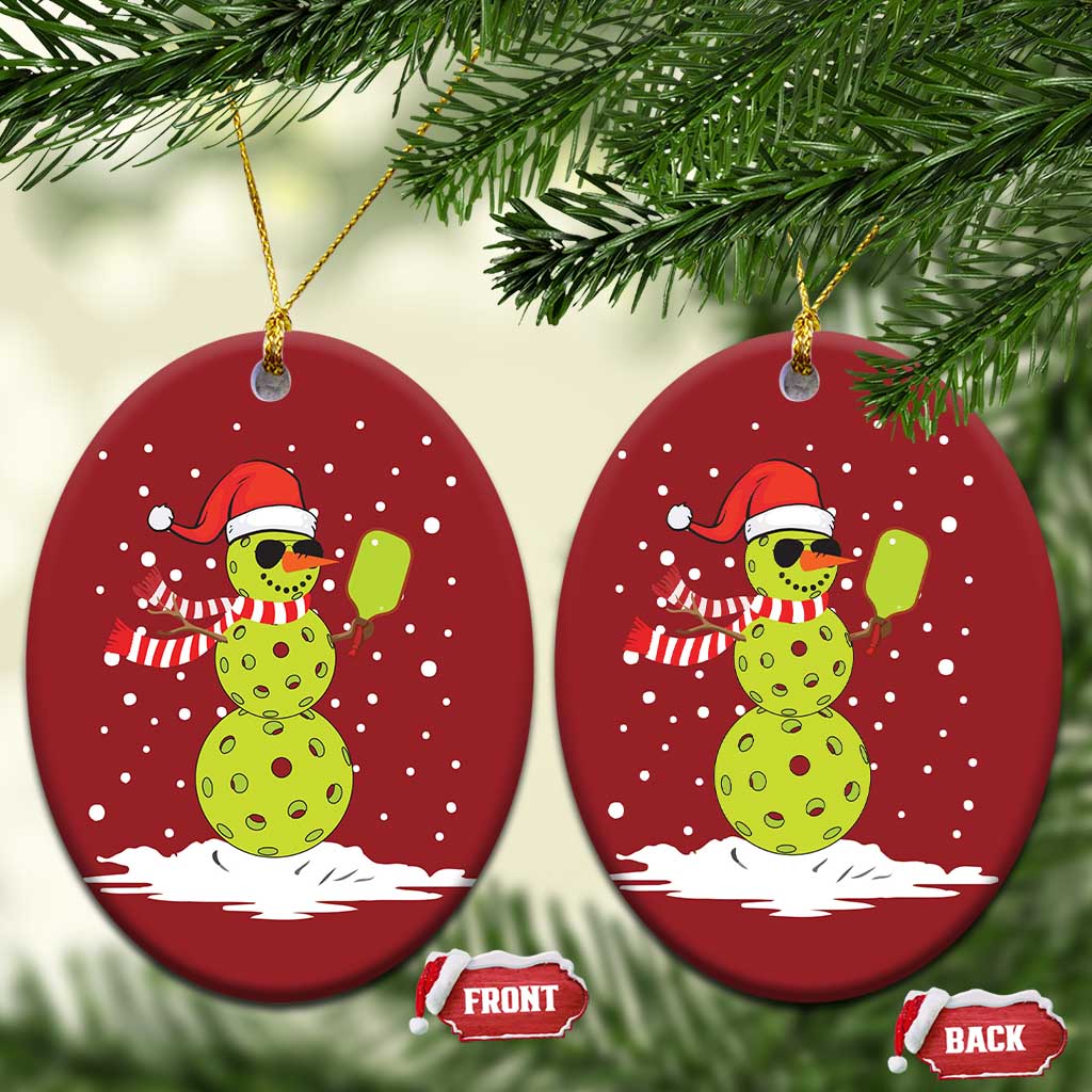 Pickleball Christmas Ornament Santa Hat Snowman Xmas TS10