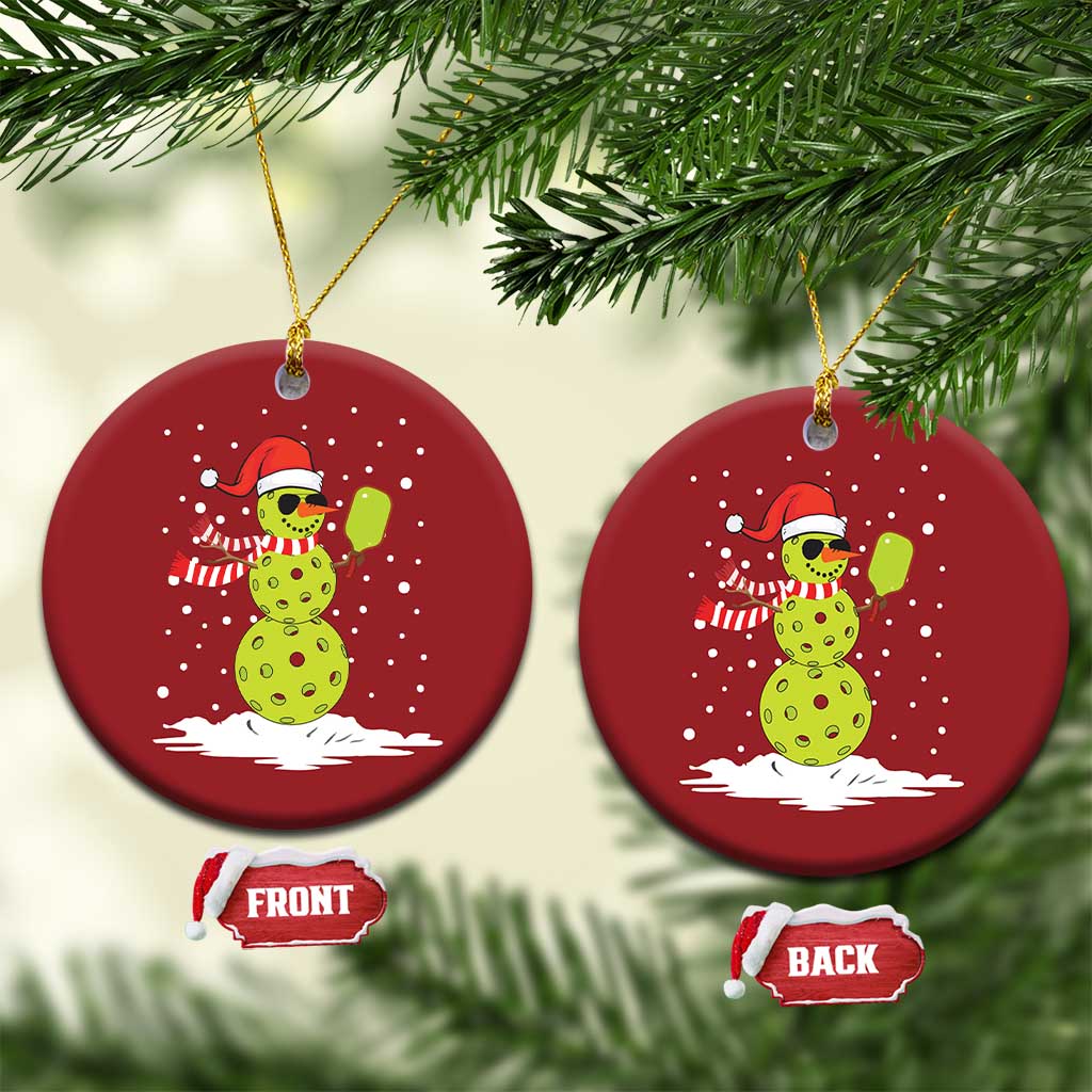 Pickleball Christmas Ornament Santa Hat Snowman Xmas TS10