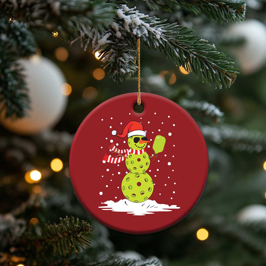 Pickleball Christmas Ornament Santa Hat Snowman Xmas TS10