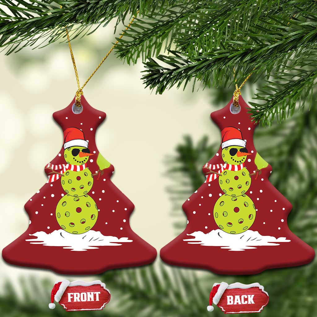 Pickleball Christmas Ornament Santa Hat Snowman Xmas TS10