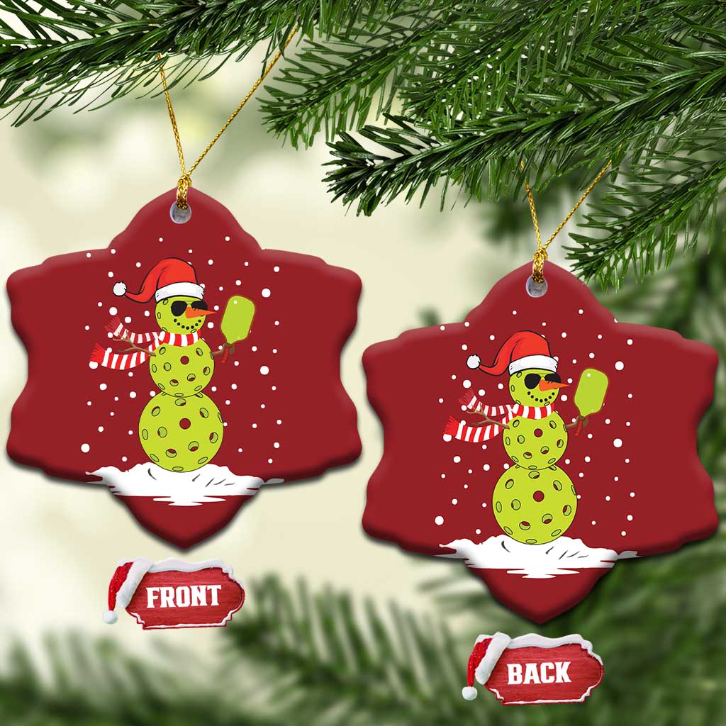 Pickleball Christmas Ornament Santa Hat Snowman Xmas TS10
