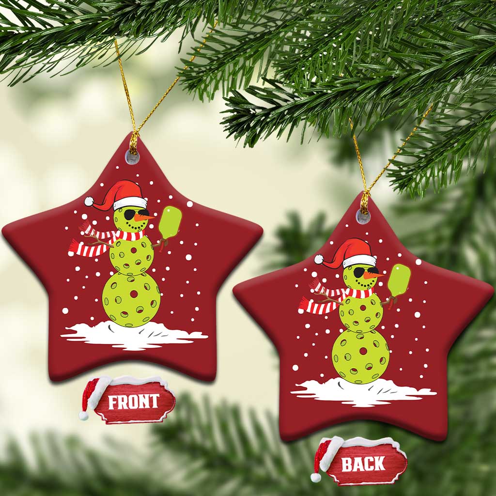Pickleball Christmas Ornament Santa Hat Snowman Xmas TS10