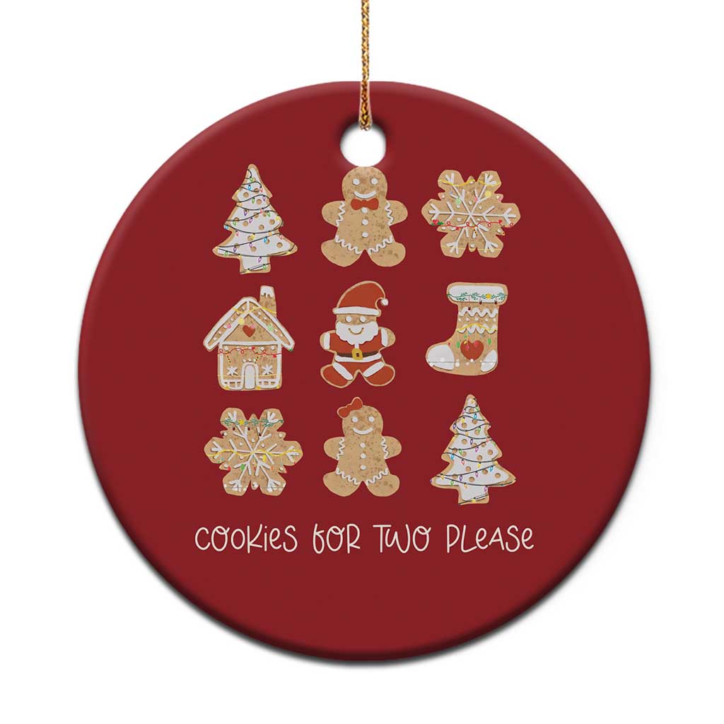 Pregnancy Announcement Christmas Ornament Cookies For Two Please Maternity Gift TS10
