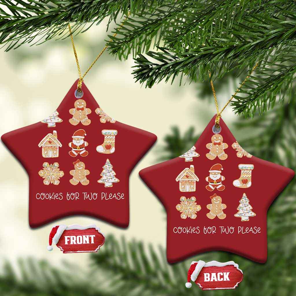 Pregnancy Announcement Christmas Ornament Cookies For Two Please Maternity Gift TS10