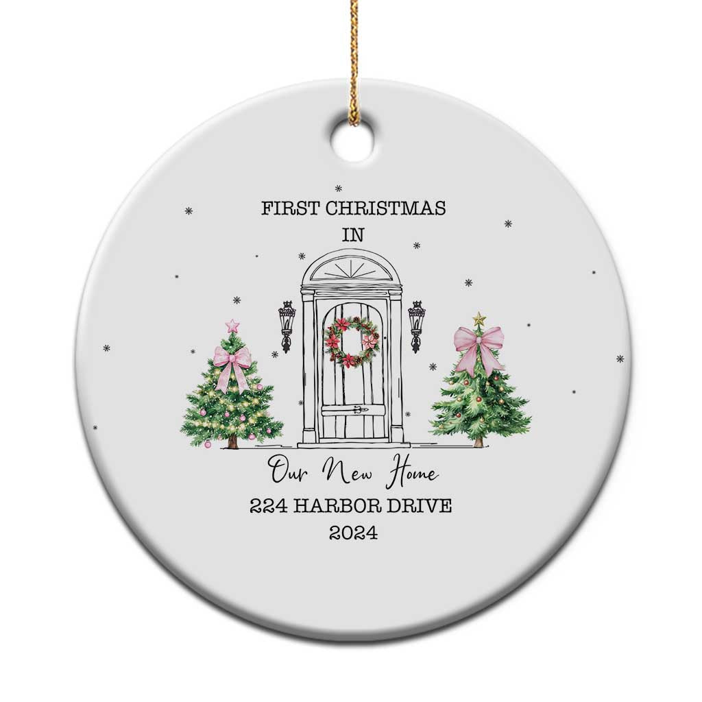 Personalized New Home Christmas Ornament 2024 Custom Address Keepsake First Christmas In New Home TS10