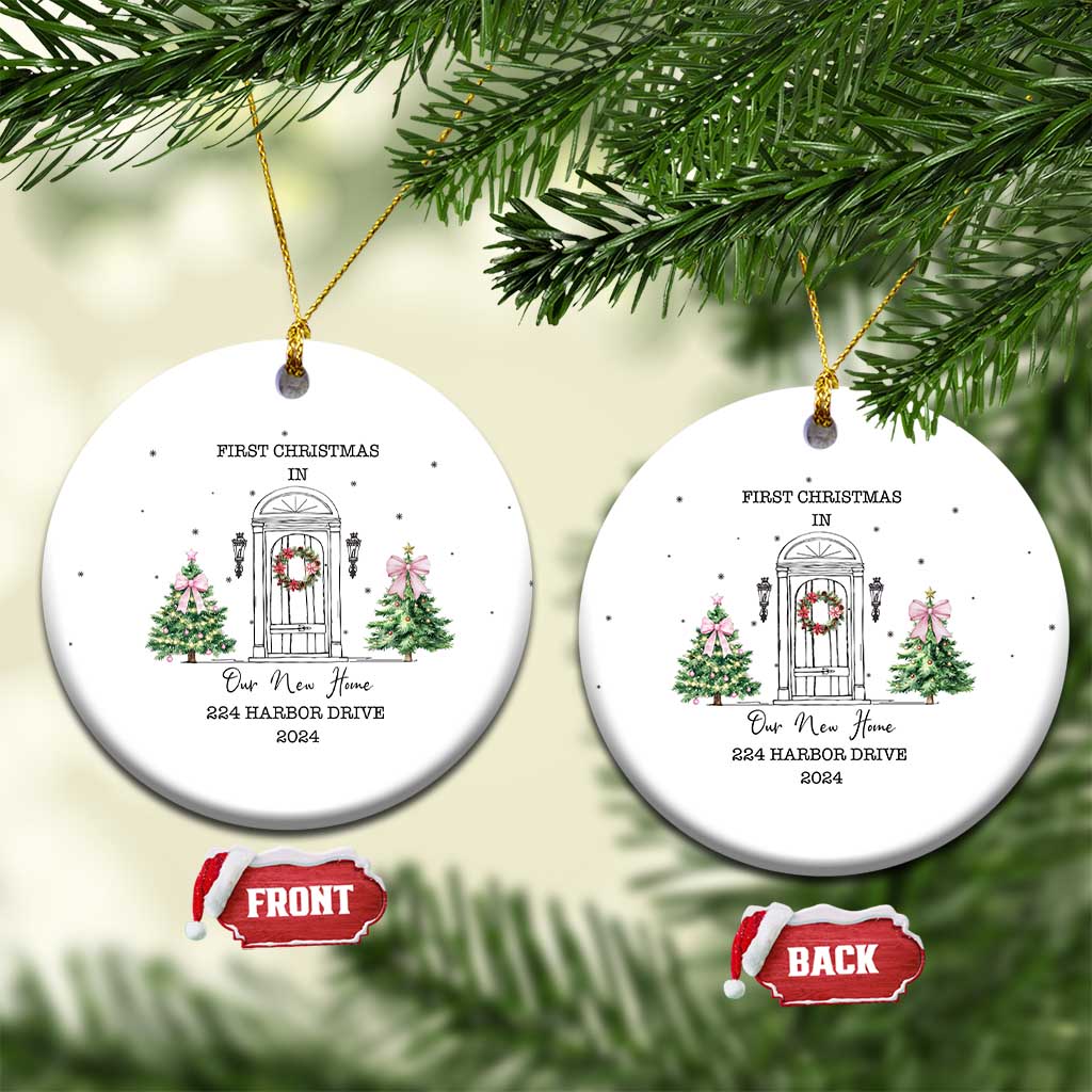 Personalized New Home Christmas Ornament 2024 Custom Address Keepsake First Christmas In New Home TS10