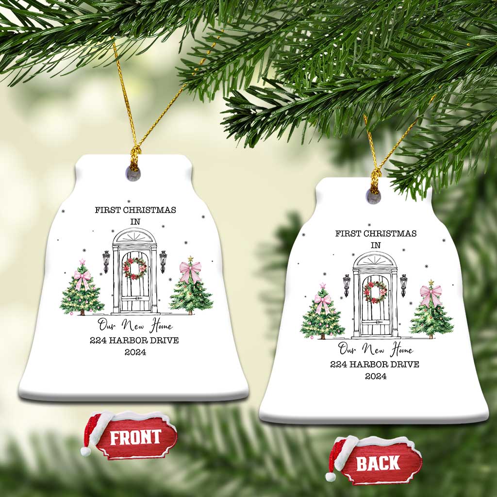 Personalized New Home Christmas Ornament 2024 Custom Address Keepsake First Christmas In New Home TS10