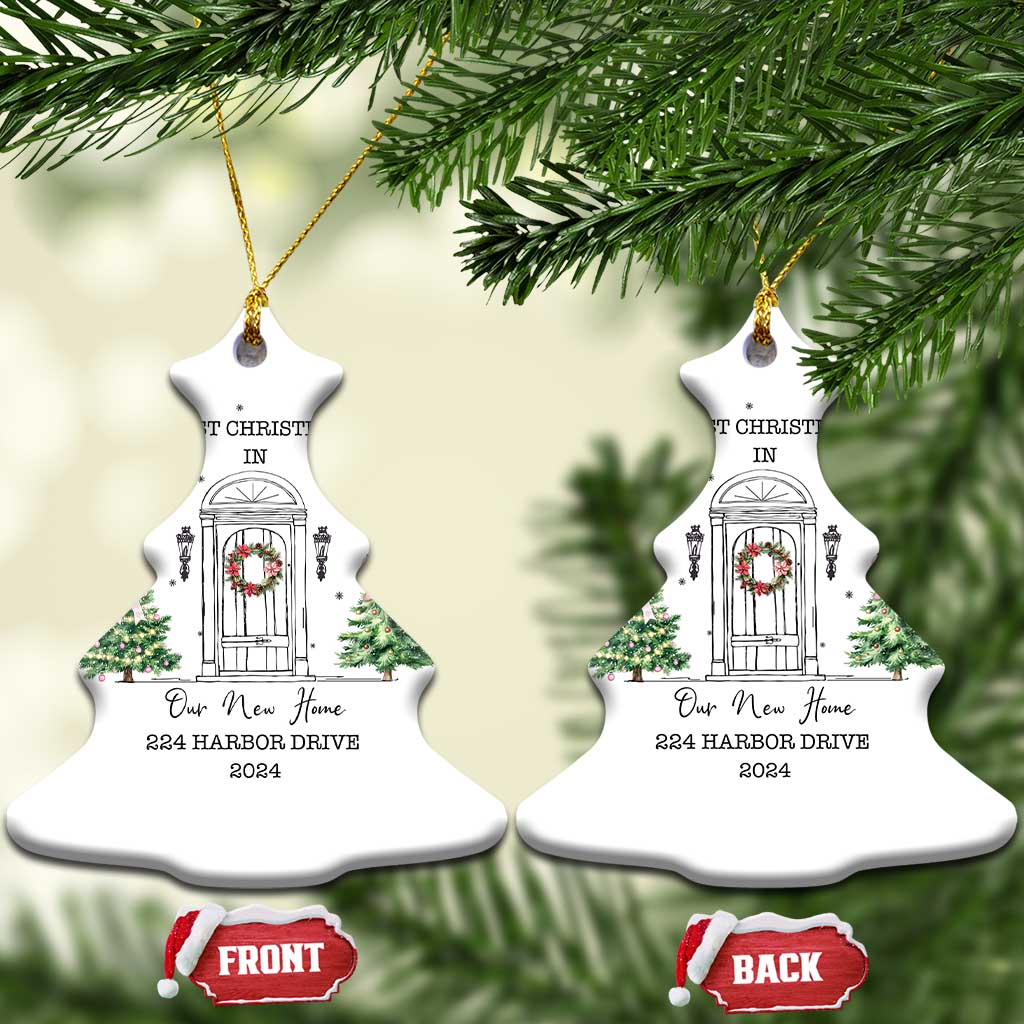 Personalized New Home Christmas Ornament 2024 Custom Address Keepsake First Christmas In New Home TS10