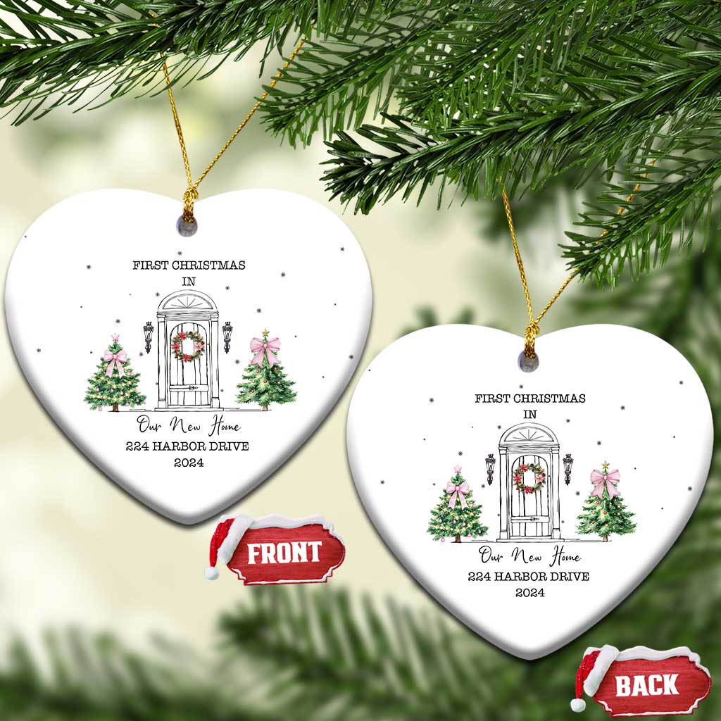 Personalized New Home Christmas Ornament 2024 Custom Address Keepsake First Christmas In New Home TS10