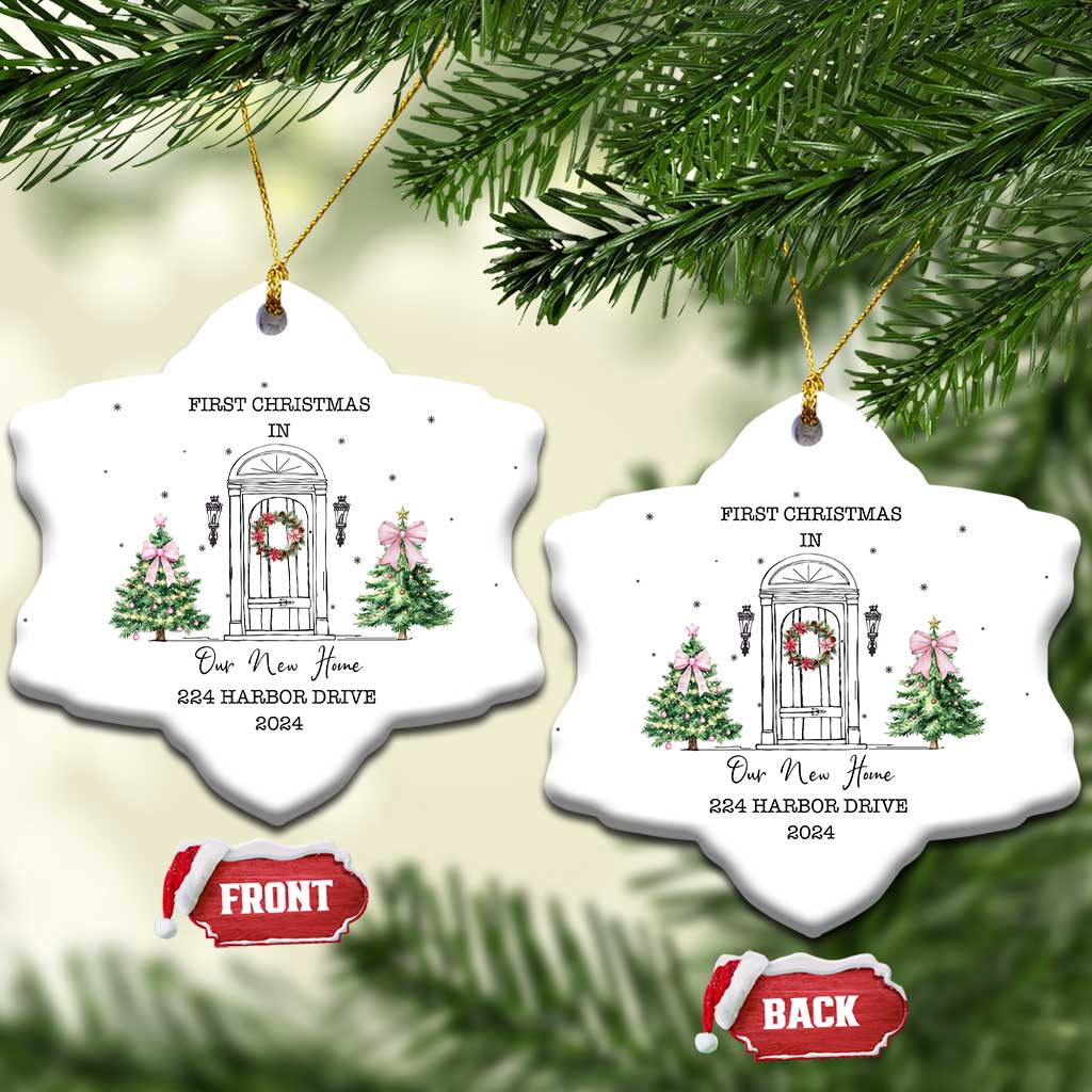 Personalized New Home Christmas Ornament 2024 Custom Address Keepsake First Christmas In New Home TS10