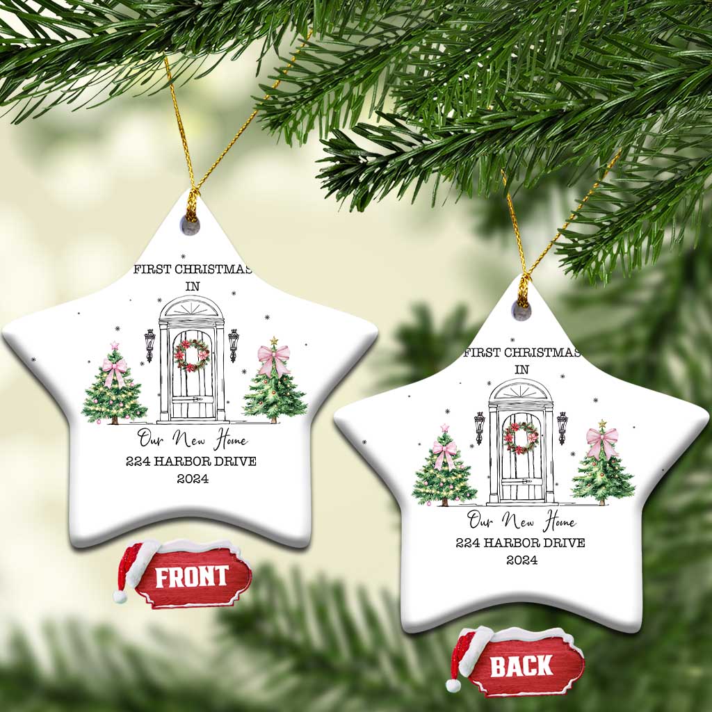 Personalized New Home Christmas Ornament 2024 Custom Address Keepsake First Christmas In New Home TS10