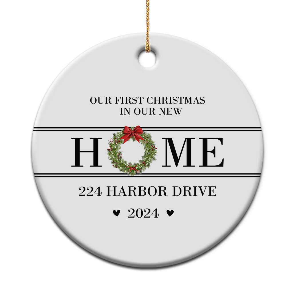 Personalized First Xmas In New Home Christmas Ornament Custom Address Xmas Tree Keepsake 2024 TS10