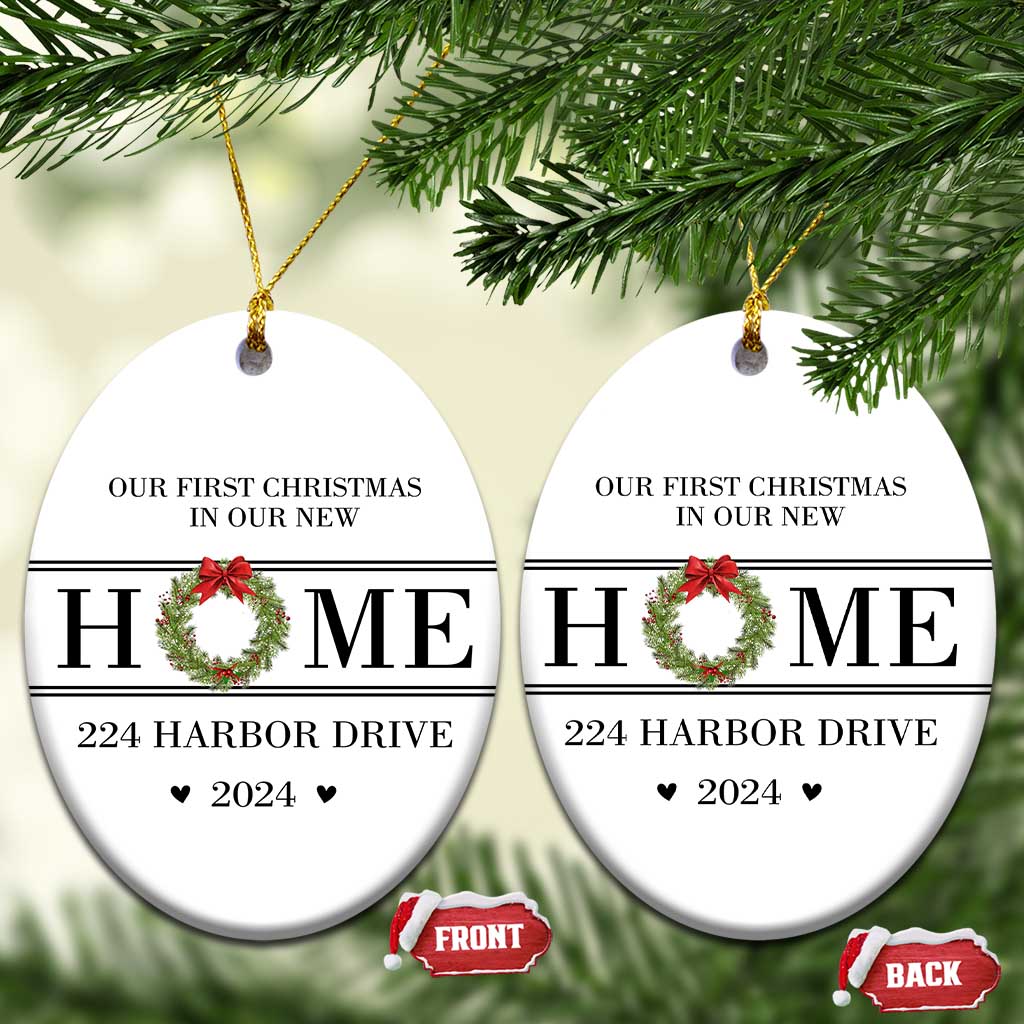 Personalized First Xmas In New Home Christmas Ornament Custom Address Xmas Tree Keepsake 2024 TS10
