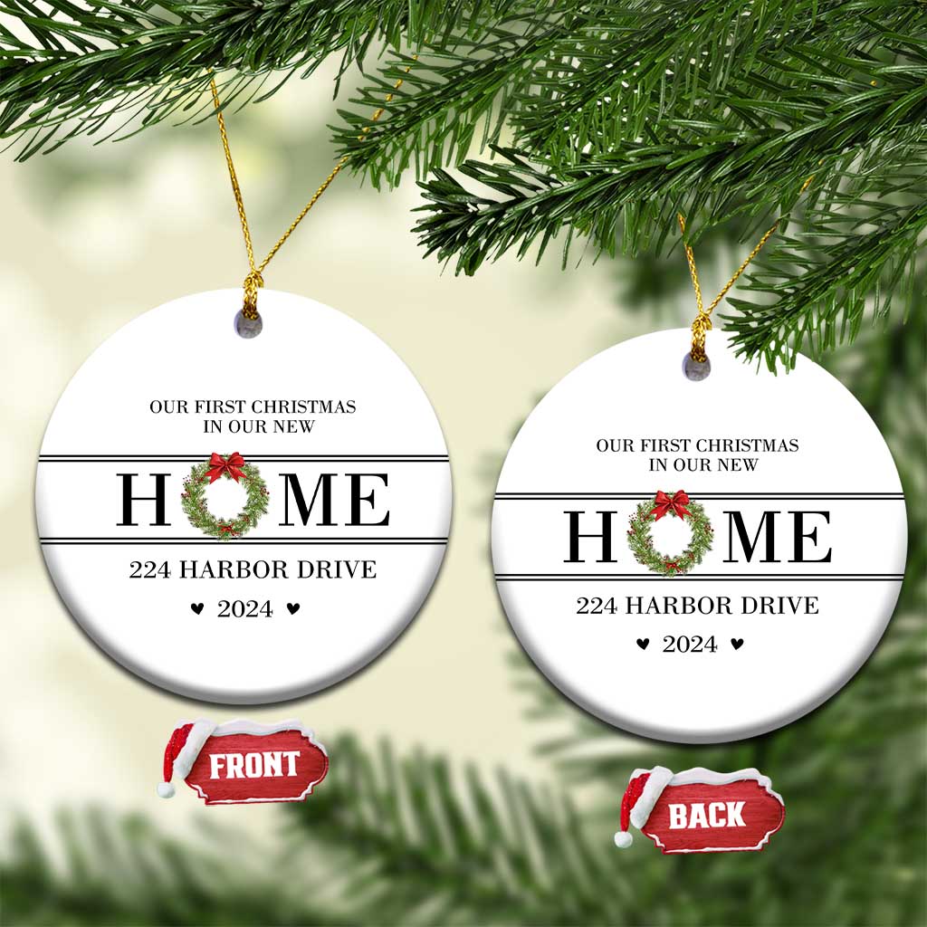 Personalized First Xmas In New Home Christmas Ornament Custom Address Xmas Tree Keepsake 2024 TS10