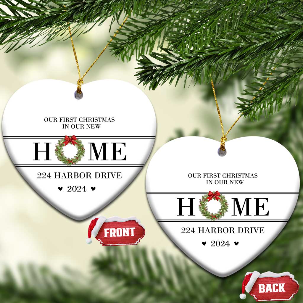Personalized First Xmas In New Home Christmas Ornament Custom Address Xmas Tree Keepsake 2024 TS10