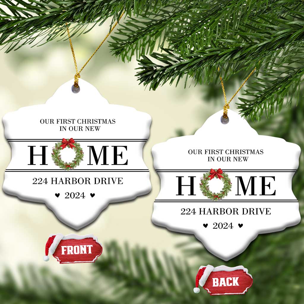 Personalized First Xmas In New Home Christmas Ornament Custom Address Xmas Tree Keepsake 2024 TS10