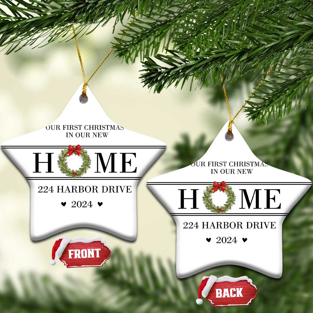 Personalized First Xmas In New Home Christmas Ornament Custom Address Xmas Tree Keepsake 2024 TS10