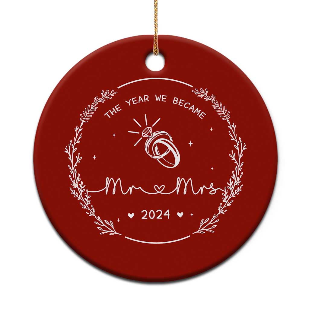 First Xmas as Mr & Mrs Christmas Ornament 2024 Keepsake Wedding Gifts for Couple TS10