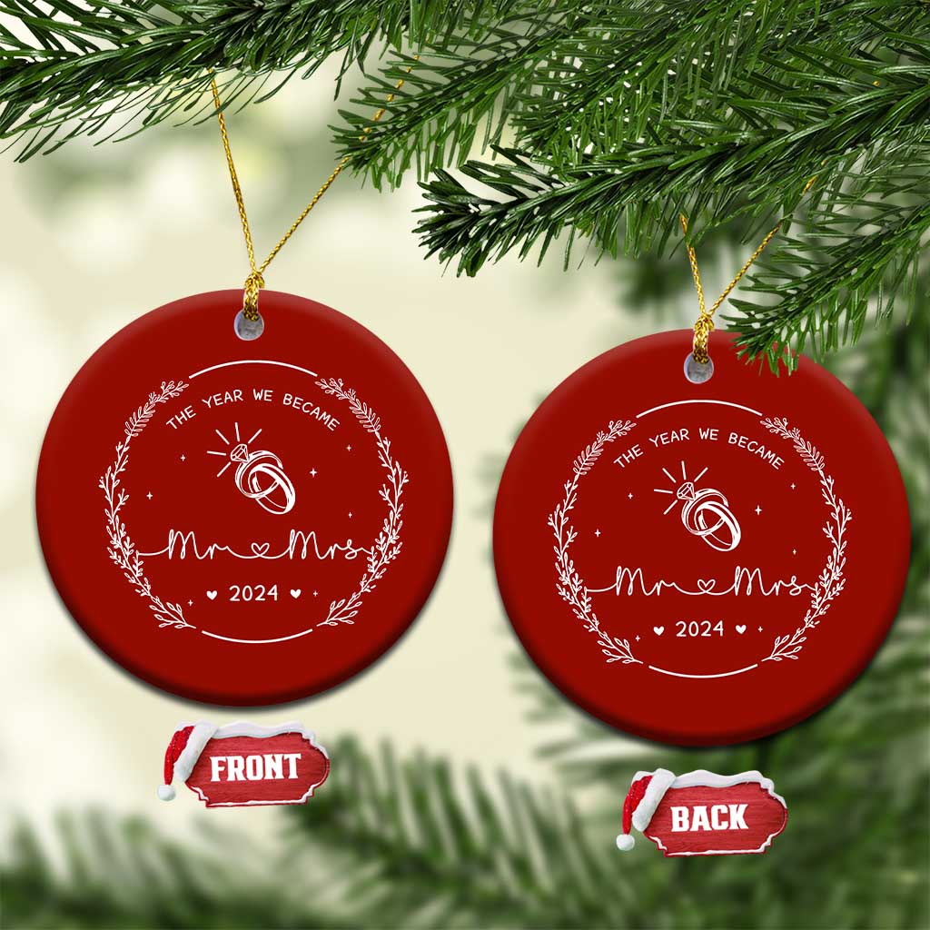 First Xmas as Mr & Mrs Christmas Ornament 2024 Keepsake Wedding Gifts for Couple TS10