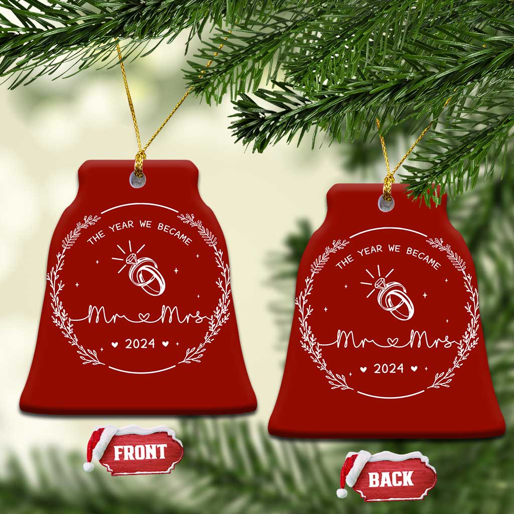 First Xmas as Mr & Mrs Christmas Ornament 2024 Keepsake Wedding Gifts for Couple TS10