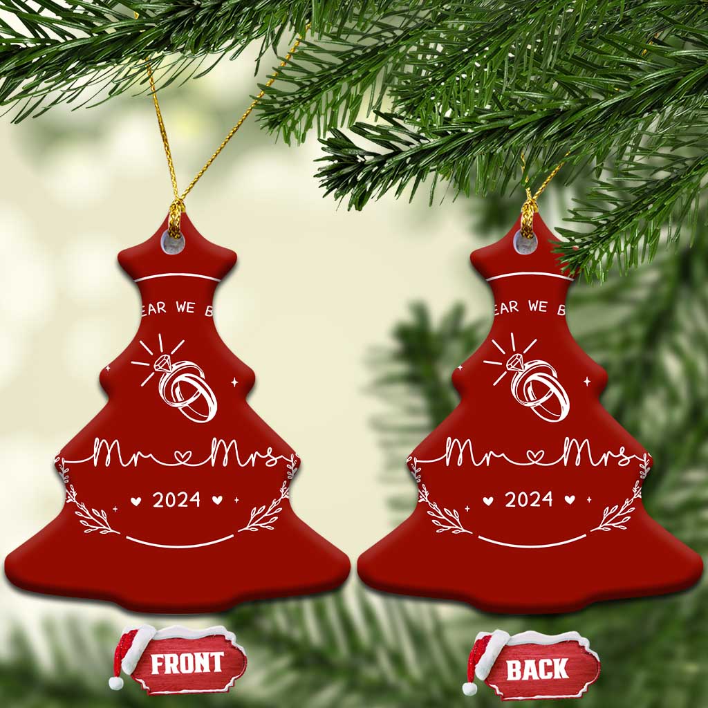First Xmas as Mr & Mrs Christmas Ornament 2024 Keepsake Wedding Gifts for Couple TS10