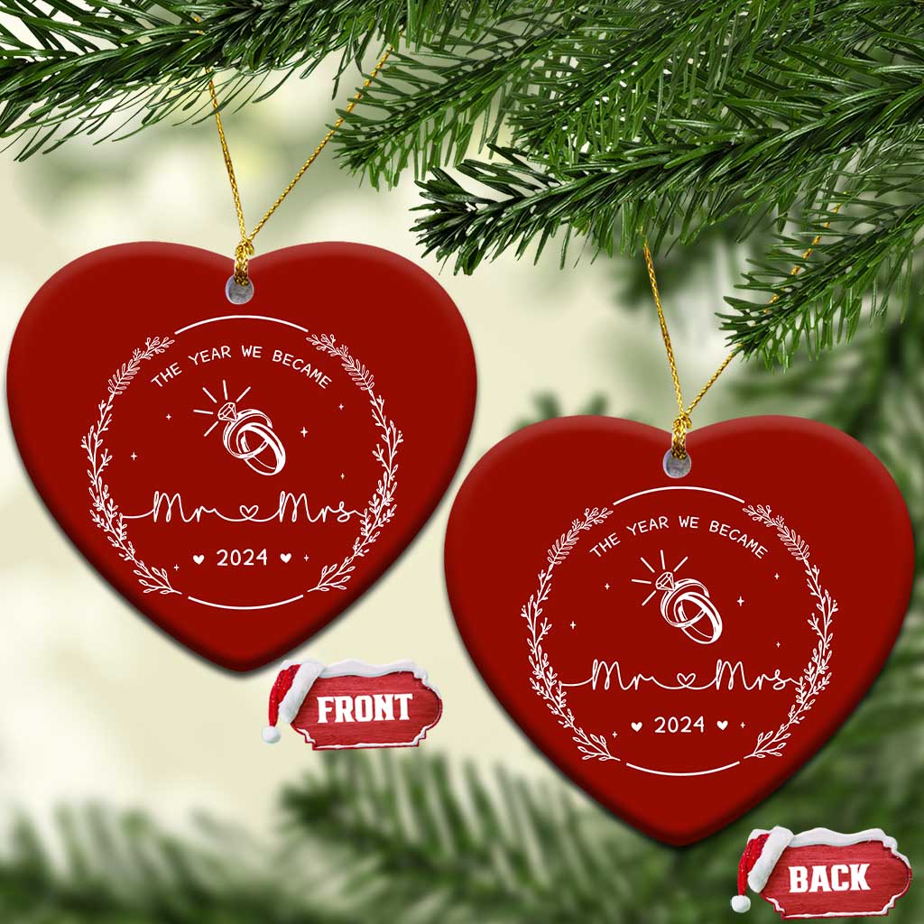First Xmas as Mr & Mrs Christmas Ornament 2024 Keepsake Wedding Gifts for Couple TS10