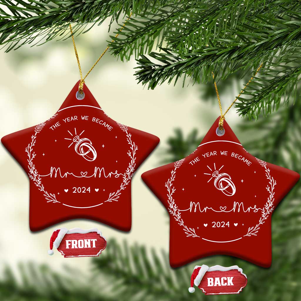 First Xmas as Mr & Mrs Christmas Ornament 2024 Keepsake Wedding Gifts for Couple TS10
