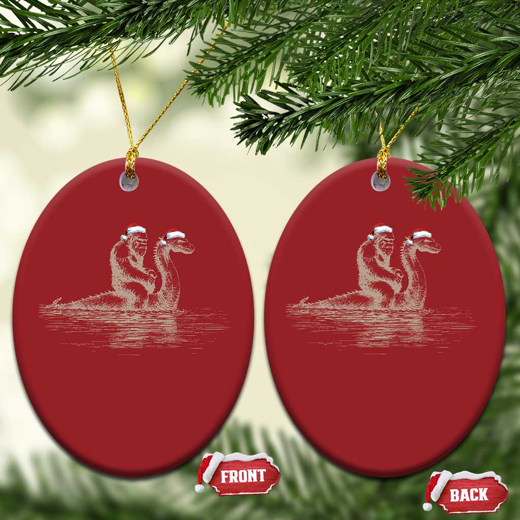 Bigfoot Christmas Ornament Funny Hilarious Loch Ness Monster Really Sasquatch Lovers TS10