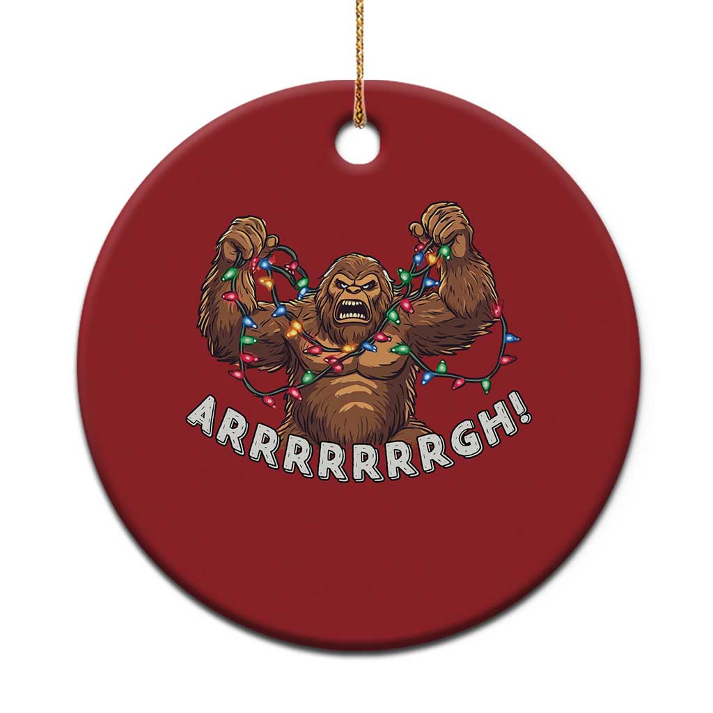 Bigfoot Xmas Christmas Ornament Winter Yeti Sasquatch Loves Xmas Tree Lights TS10