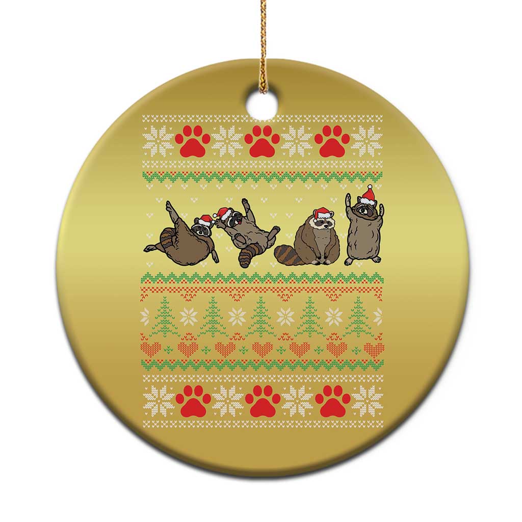 Funny Raccoon Christmas Ornament Funny Gifts For Women Men Raccoon Lovers TS10