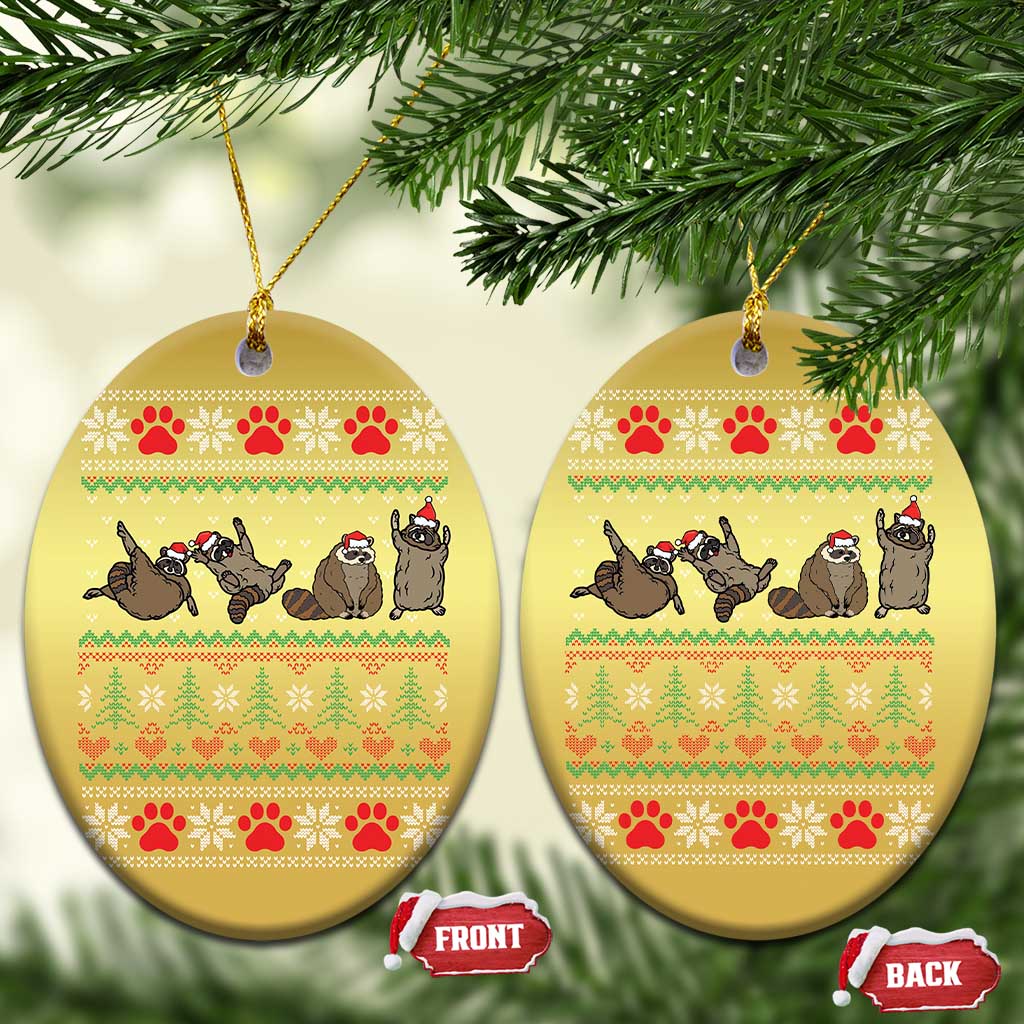 Funny Raccoon Christmas Ornament Funny Gifts For Women Men Raccoon Lovers TS10