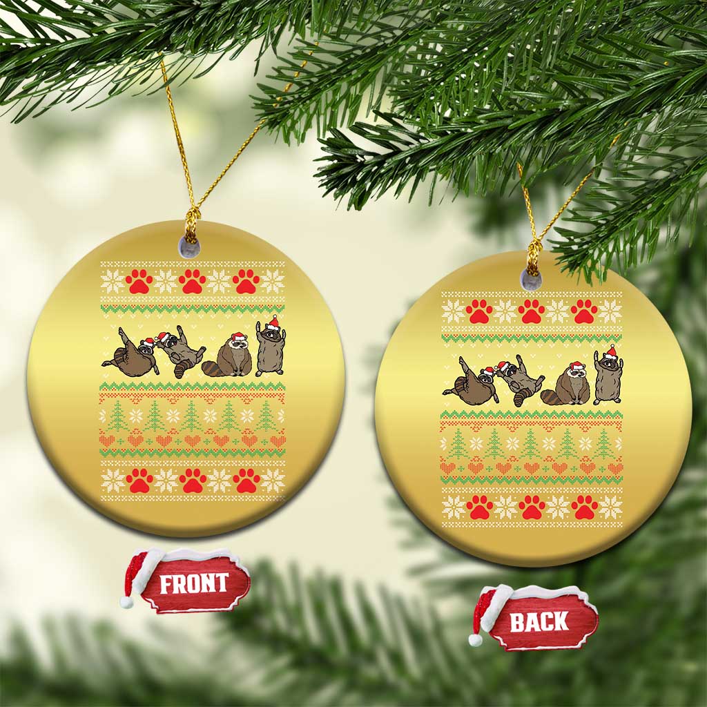 Funny Raccoon Christmas Ornament Funny Gifts For Women Men Raccoon Lovers TS10