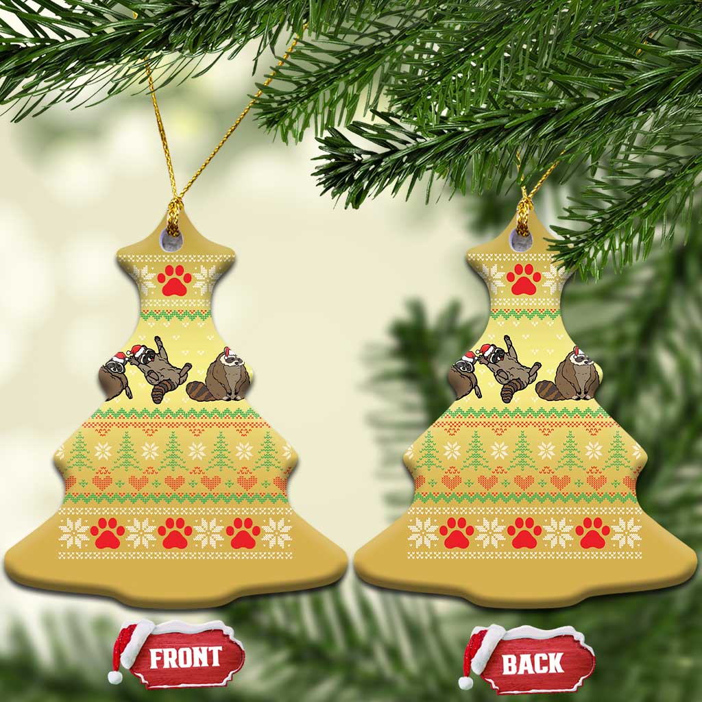 Funny Raccoon Christmas Ornament Funny Gifts For Women Men Raccoon Lovers TS10