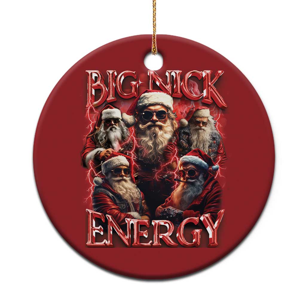Santa Christmas Ornament Big Nick Energy Bootleg Rap Tee TS10