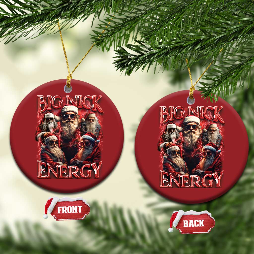 Santa Christmas Ornament Big Nick Energy Bootleg Rap Tee TS10