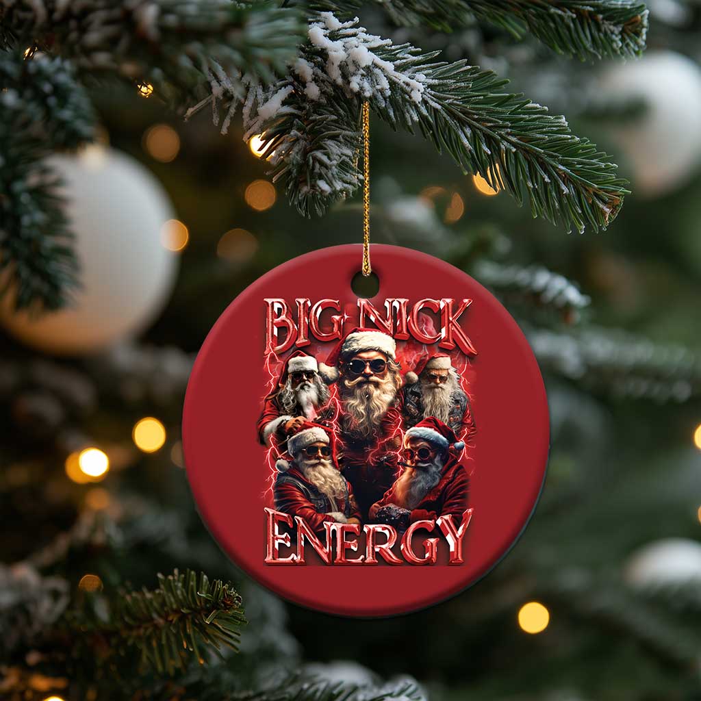Santa Christmas Ornament Big Nick Energy Bootleg Rap Tee TS10